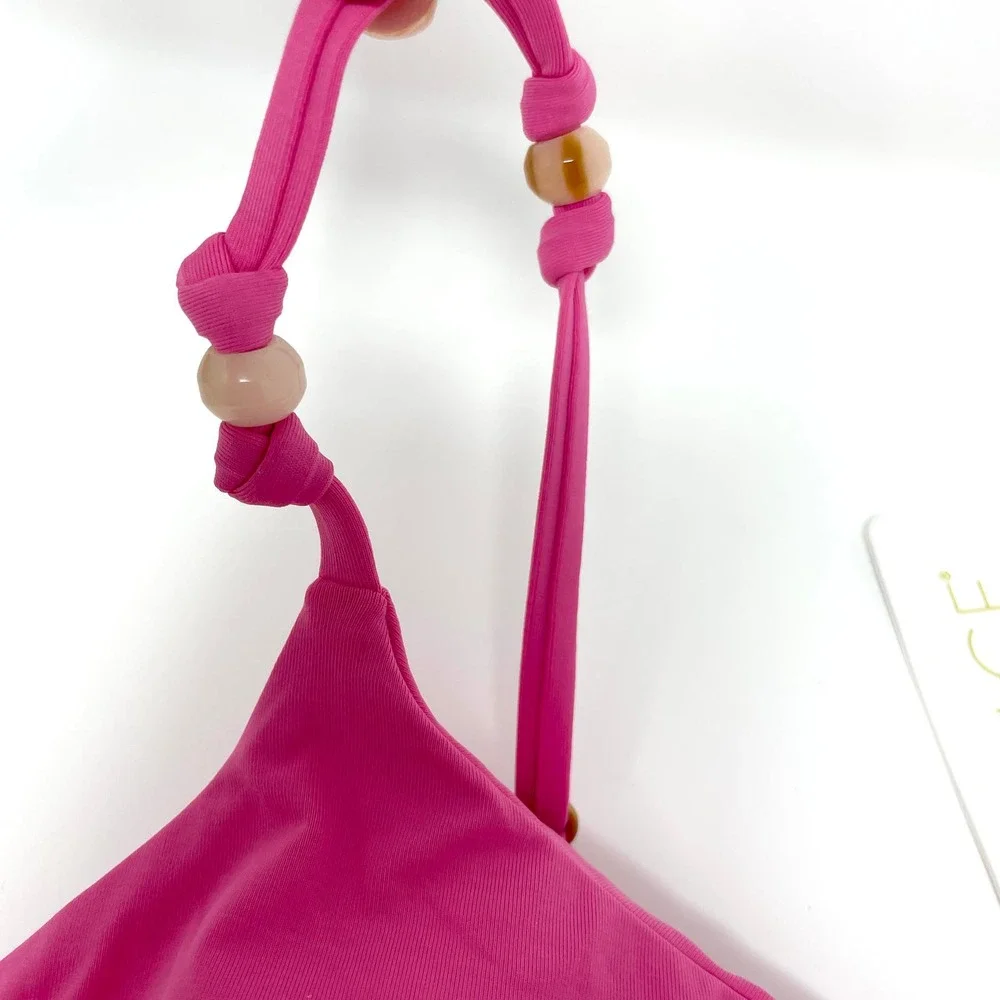 L*SPACE Luisa Devon Bead Bikini Set In Bubblegum Pink Size Small New